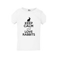 thumbnail image 1 of Keep Calm And Love Rabbits Bunny Pet Animal Lover Funny Toddler Kids T-Shirt Tee, 1 of 2