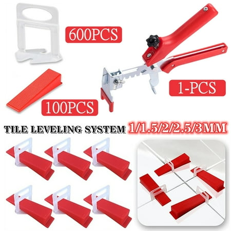 

1-3MM Tile Leveling System with 600Pcs Tile leveler Spacers Clips+100Pcs Reusable Wedges+1Pcs Pliers Tile Construction Tool Kit