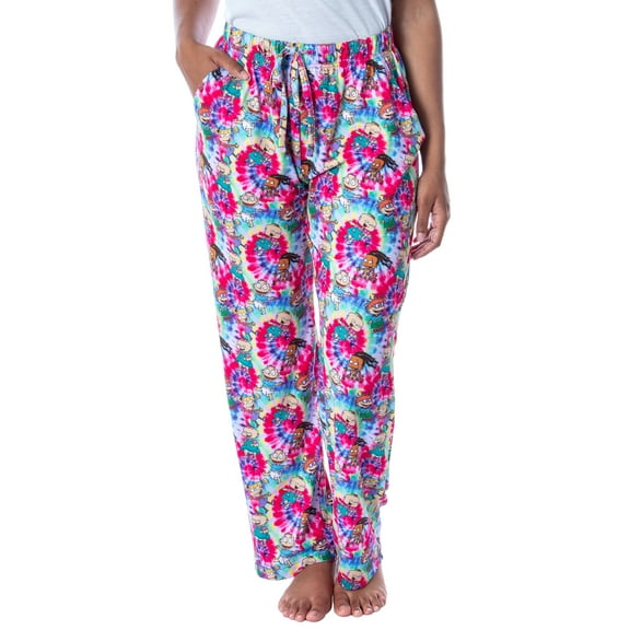 Nickelodeon Womens' Rugrats Cartoon Character Spiral Tie Dye Pajama Pants