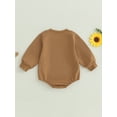 thumbnail image 4 of Bagilaanoe Newborn Baby Girl Boy Oversized Romper Sweatshirt Long Sleeve Bodysuit Letter Print Pullover 3M 6M 12M 18M 24M Infant Casual Tee Tops, 4 of 8
