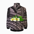 thumbnail image 2 of Plumeria Jacket Men's Street Cool Long Sleeves Coat Personality Tops Oversized Zipper Jackets Male Clothes, 2 of 7