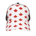 thumbnail image 3 of Canada Maple Leaf Snapback Trucker Hats Baseball Caps Adjustable Mesh Back Ball Caps For Men Women, 3 of 5