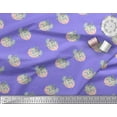 thumbnail image 2 of Soimoi Purple Georgette Viscose Fabric Tropical Floral Watercolor Print Fabric by The Yard 44 Inch Wide, 2 of 3