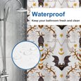 thumbnail image 4 of Halloween Shower Curtain, Black Bat Polyester Fabric Bathroom Decor Curtain, Machine Washable Waterproof, Halloween Holiday Gift for Women Men, 72 x 72 Inches, 4 of 7