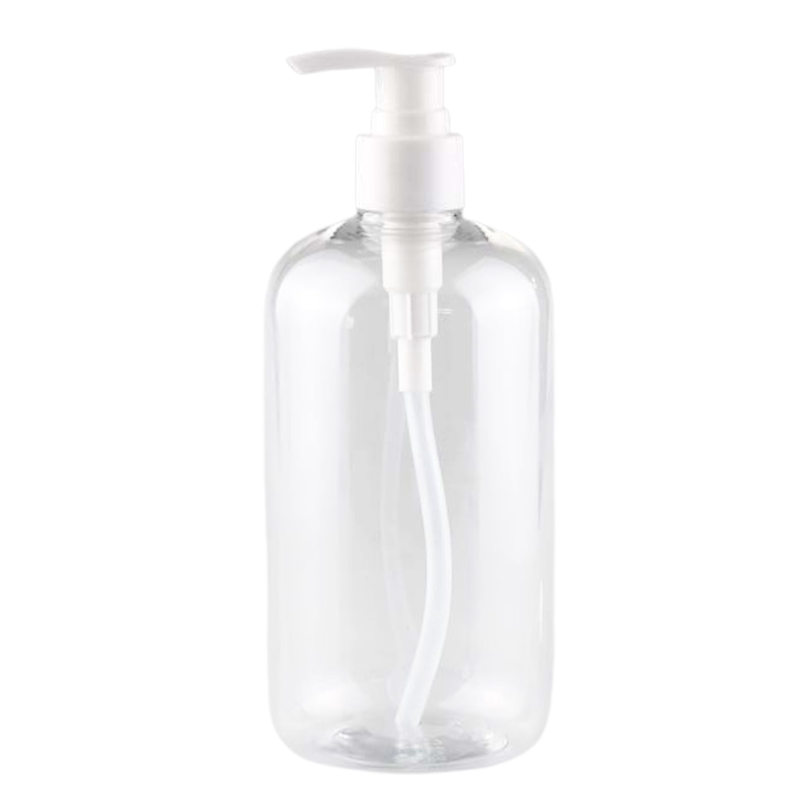 ievspot 4PCS Clear Hand Soap Dispenser Bottle for Liquid Lotion Shampoo Detergent, 500ml Plastic Refillable Press Bottles for Hotel Kitchen Bathroom Home