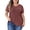 Reddish Brown, variant on WellSize Plus Size Blouses for Women Button Tunic Tops V Neck Short Sleeve Summer Shirts