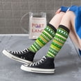 thumbnail image 5 of Yiaed St. Patrick's day in green colors Print Great elasticity Adult Stockings Sports socks for Men and Women, 5 of 6