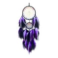 thumbnail image 1 of Decoración de pared atrapasueños Atrapasueños hecho a mano Red circular Adorno colgante de pared violeta, 1 of 9
