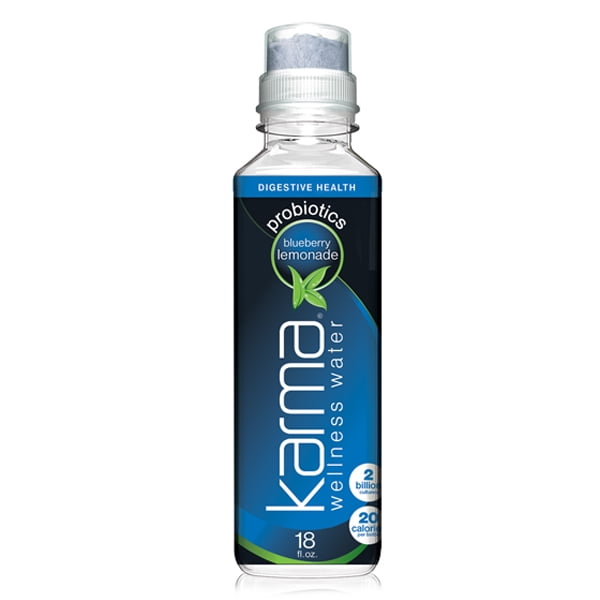 Karma Wellness Water Blueberry Lemonade Probiotics 18 oz Plastic