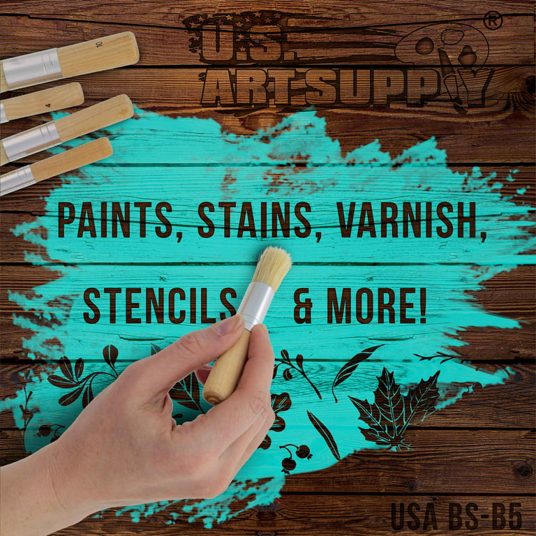 Wooden Bristle Stencil Brushes Set Wooden Handle Stencil - Temu United Arab  Emirates