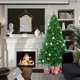 thumbnail image 3 of EE. UU. En stock Árbol de Navidad falso con soporte de metal estable plegable, árbol de Navidad artificial verde de primera calidad para el hogar y la oficina, 3 of 4