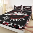 thumbnail image 3 of Homewish Military Jet Aircraft 4 Pieces Queen Sheet Sets for Teens Boys,Abstract Camouflage Ultra Soft Flat Sheet,Transportation Theme Queen Fitted Sheet,Lightweight Room Decor, 3 of 7