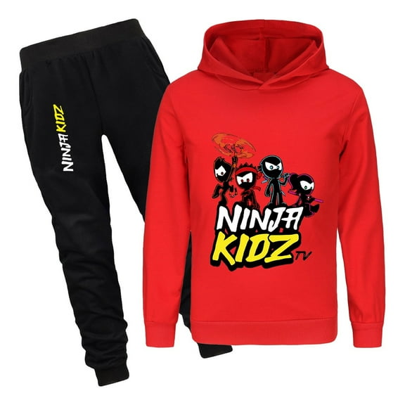 Kidz Kids Pullover Set – Hoodie and Pants Outfit for Boys Girls – Ninja Tracksuit for Everyday Adventures