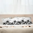 thumbnail image 4 of Ambesonne Black White Throw Pillow Cover 4 Pack, 3 Kittens, 18", Black and White, 4 of 5