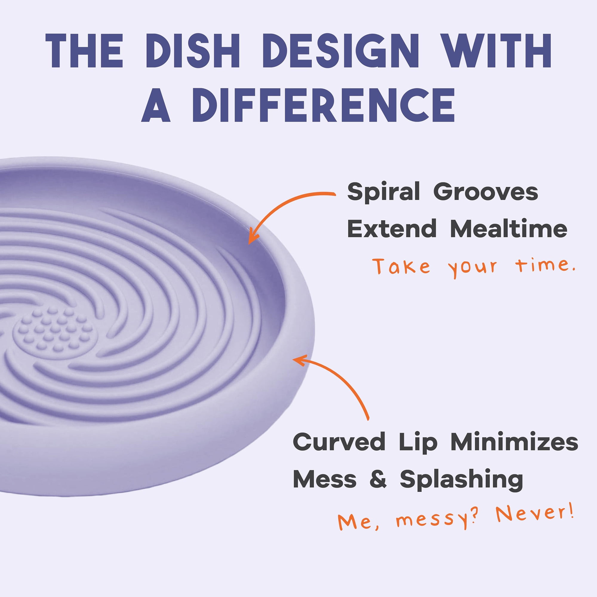 Silicone Lick Mat Slow Feeder for Cats and Small Dogs, Non Slip Suction Cups, Dishwasher Safe Pet Feeding Bowl, Extends Mealtime Reduces Anxiety, Perfect for Grooming Bathing Treats, Purple