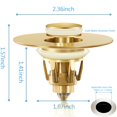 thumbnail image 2 of Tapón de lavabo QYHNYJF dorado mate cepillado, 2 of 7