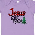 thumbnail image 4 of Inktastic Christmas Jesus is the Reason with Green Plaid Tree Boys or Girls Baby Bodysuit, 4 of 5
