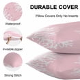 thumbnail image 6 of Outdoor Waterproof Pillow Covers Pack of 2, Sea White Coral Marine Pink Background Modern Art Decorative Throw Pillowcases Cushion Covers for Garden Patio Tent Sofa Couch, 26x26 inch, 6 of 8