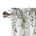 thumbnail image 5 of Sage Green Curtain Valance for Windows Watercolor Eucalyptus Leaf Rod Pocket Valance Window Treatmen, 5 of 5