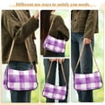 thumbnail image 4 of FORMRS Womens Shoulder Bag with Chain Strap Clutch Purse Cute Tote Handbag, Purple and White Pattern, 4 of 7