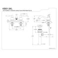 thumbnail image 2 of Kingston Brass KB601KL 4 in. Centerset Bathroom Faucet, Polished Chrome, 2 of 2