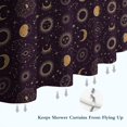 thumbnail image 6 of Dark Purple Sun Moon Star Pattern Shower Curtain 72"x84" ,Bathroom Decorative Shower Curtains Set with 12 Hooks,Modern Waterproof Washable Shower Curtain, 6 of 6