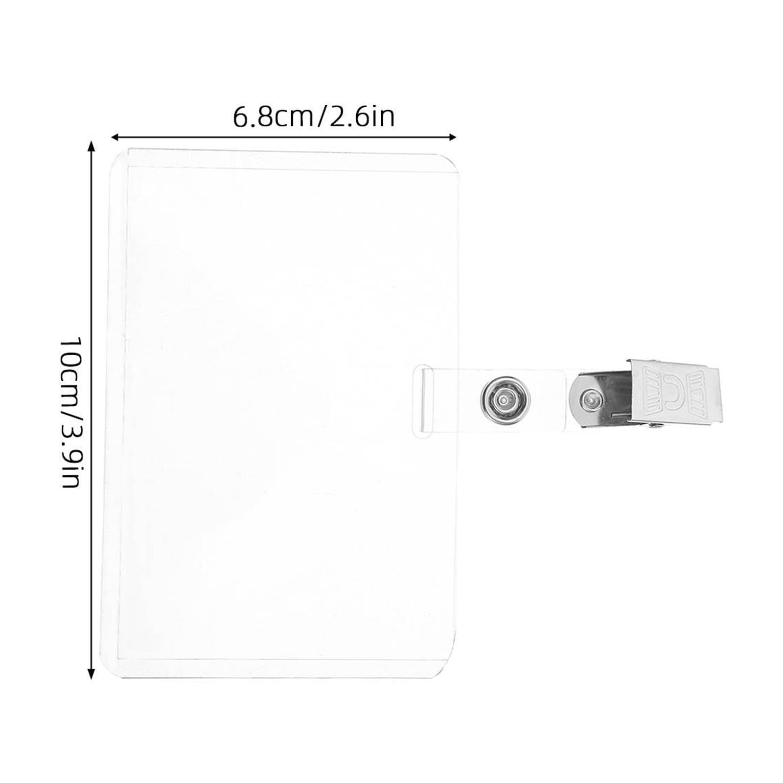 FOMIYES 50Sets Multi Color Waterproof Id Badge Holders with Easy Clip Attachment