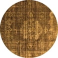 thumbnail image 1 of Ahgly Company Indoor Round Oriental Orange Industrial Area Rugs, 4' Round, 1 of 4