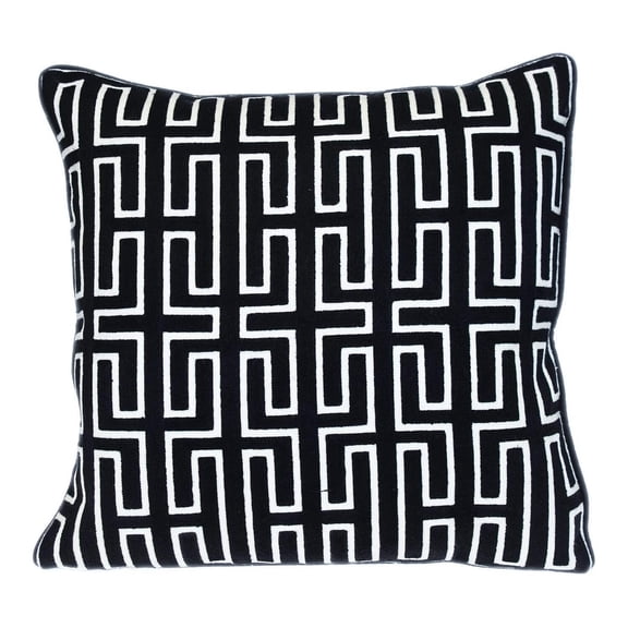 Medieval Majesty Transitional Geometric Design 20" x 20" Square Throw Pillow, Modern Decorative Pillow for Living Room Sofas and Couches