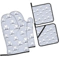 thumbnail image 6 of Owl Oven Mitts and Pot Holders Sets 4 pcs, Kitchen Oven Gloves Heat Resistant Cooking Gloves Non Slip Oven Mitts Gloves Set Hot Pads BBQ Gloves for Chef, Cooking, 6 of 6