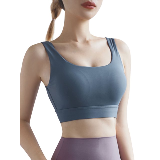 Sujetador de yoga para mujer, deportes, cuello en U, entrenamiento, jogging, sin cables, informal Labymos Ropa interior femenina