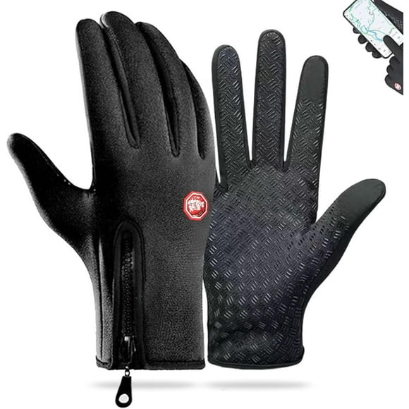 Guantes de invierno, guantes térmicos impermeables y resistentes al viento con pantalla táctil, ideales para hombres y mujeres para trabajar, andar en bicicleta o conducir en invierno.