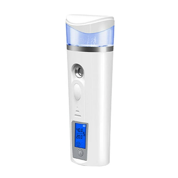 Liviano Nano Spray Facial de Plástico Portátil para Piel Humectante, con 1 piece Cable USB - , 30ml Blanco Yuyangstore Face Mist Spray