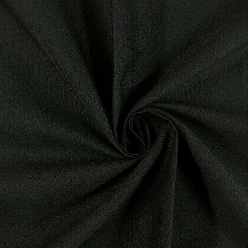 100 Cotton Fabric by The Yard Solid Black Fabric Material for Sewing