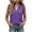 *Purple, variant on ClodeEU Women's V Neck Ruffle Trim Sleeveless Blouse,Solid Color Casual Tank Top Army Green,Women's Plus L