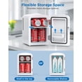 thumbnail image 6 of KNDKO Mini Fridge, Portable RV Refrigerator, 4 L/6 Can Compact Personal Cooler with Stainless Steel Door, 12V AC/DC, Option for Skincare, Makeup, 6 of 7