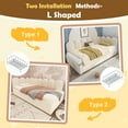 thumbnail image 5 of MODERNLUXE Twin Size Velvet Upholstered Daybed with Trundle,L-Shaped Corner Bed Single Sofa Bed with Pull Out Bed and Metal Slat Support,Beige, 5 of 10