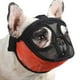 thumbnail image 1 of Bozal de hocico corto para perro, de malla transpirable y cara plana para bulldog, con máscara (negro-naranja), 1 of 6