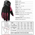thumbnail image 5 of SUOMY Guantes de moto de carreras con dedos completos transpirables, guantes antideslizantes de calidad, elegantes y decorados, talla S-XXL, color negro, 5 of 5