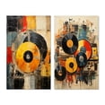 thumbnail image 2 of Designart "Retro Vibes in Colorful Vinyl I" Vinyl Records Wall Art Set Of 2 - Multi-Color Fashion Gallery Wall Set For Home Decor, 2 of 7