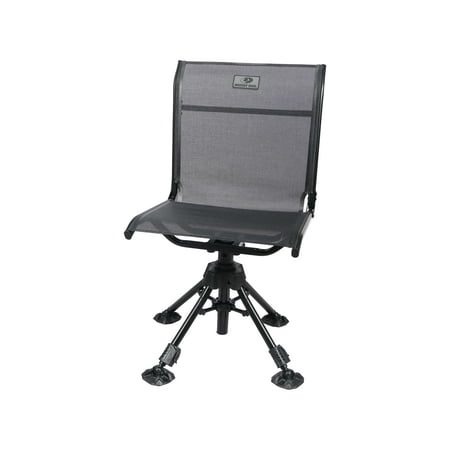 Mossy Oak Swivel Blind Chair Black Duramesh Fabric