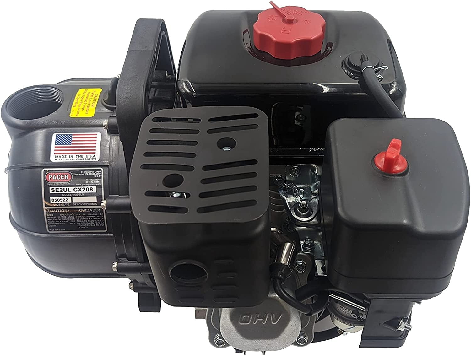 Pacer Pumps SE2UL CX208 Multi-Purpose Water Transfer Pump with 2 Inch Inlet and Outlet, 200 GPM
