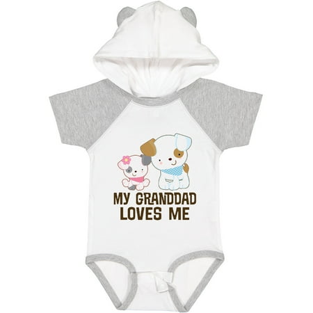 

Inktastic My Granddad Loves Me Granddaughter Girls Gift Baby Girl Bodysuit