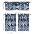 thumbnail image 3 of Artistic Rustic Kitchen Curtain Set Boho Tier and Valance Bohemian Vintage Tribal Style Earthy Nordic Aesthetic Rod Pocket Window Curtains, 3 of 3