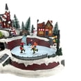 thumbnail image 4 of Battery Operated Lighted Christmas Scene Figurine with Ice Skating Ring, 4 of 12