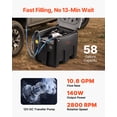 thumbnail image 4 of VEVOR Portable Diesel Tank, 58 Gallon Capacity & 10 GPM Flow Rate, Gas Fuel Tank with 12V Electric Transfer Pump and 13.1ft Rubber Hose, PE Diesel Transfer Tanks for Easy Fuel Transportation, Black, 4 of 10