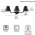 thumbnail image 6 of Claxy 3-Light Black Bathroom Vanity Lights with Barrel Metal Shade, 6 of 6