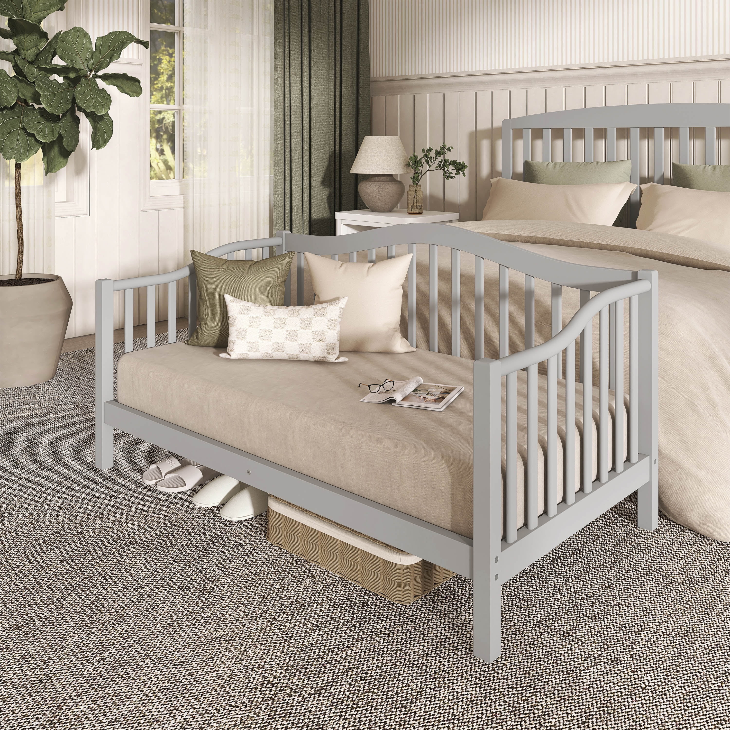 Dream On Me Austin Toddler Day Bed, Pebble Grey