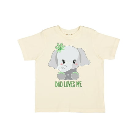 

Inktastic Dad Loves Me- Cute Elephant Gift Toddler Boy or Toddler Girl T-Shirt