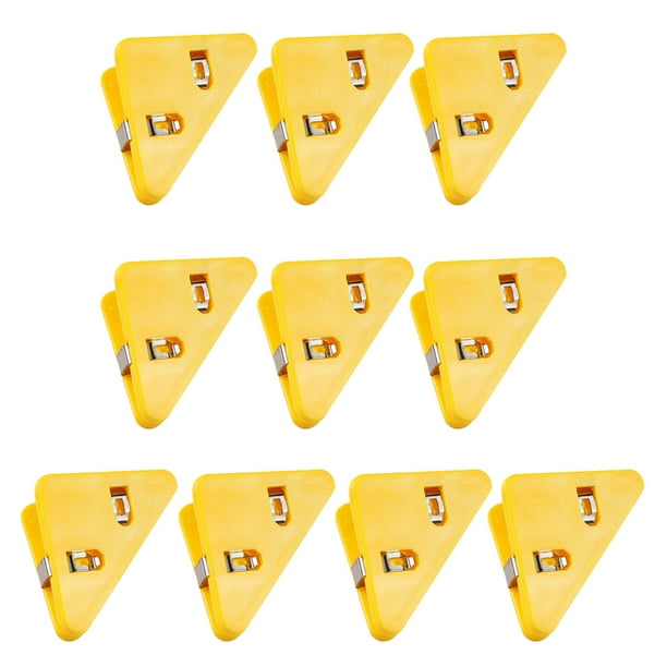 VEAREAR 10Pcs Triangle Clips Multifunctional Transparent Large Angle